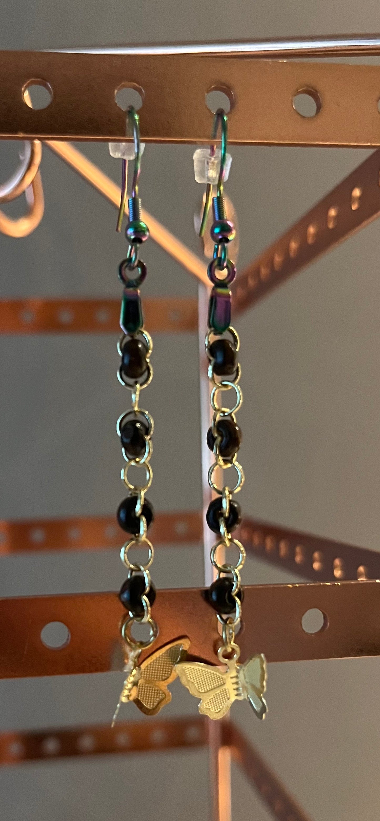 Beaded Butterfly Earrings