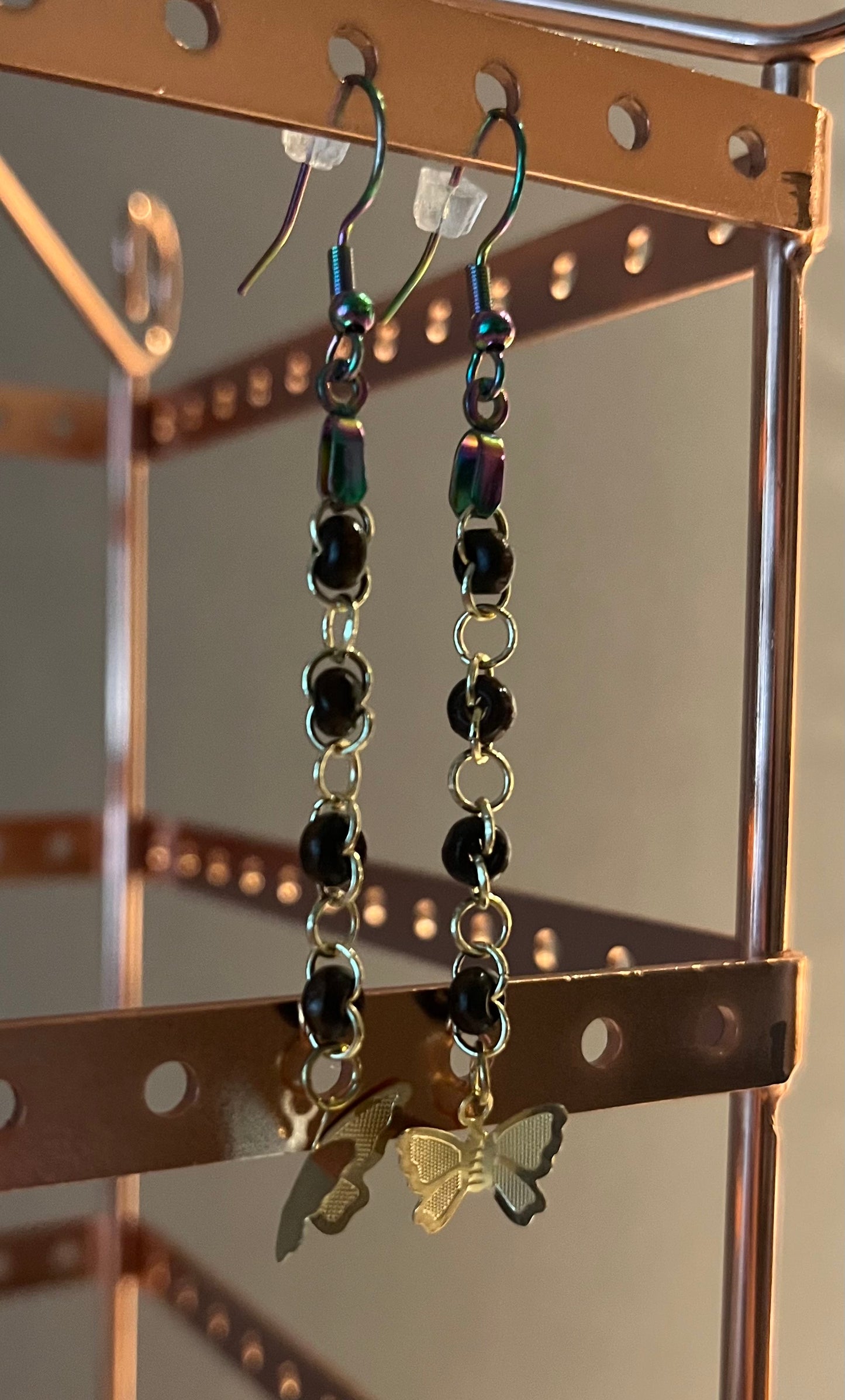 Beaded Butterfly Earrings